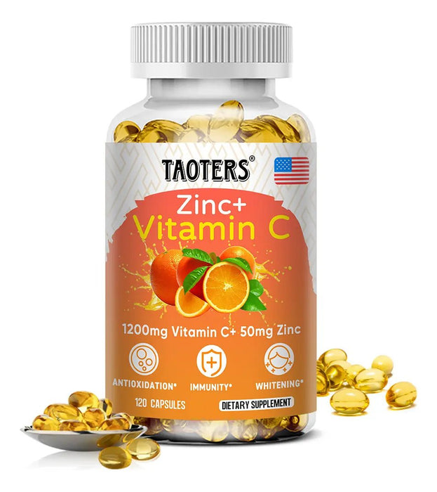 Suplemento de zinc y vitamina C de Taoters - 120 cápsulas - Quierox - Tienda Online