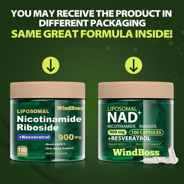 Suplemento liposomal NAD+ con ribósido de nicotinamida y resveratrol 100 cápsulas - Quierox - Tienda Online