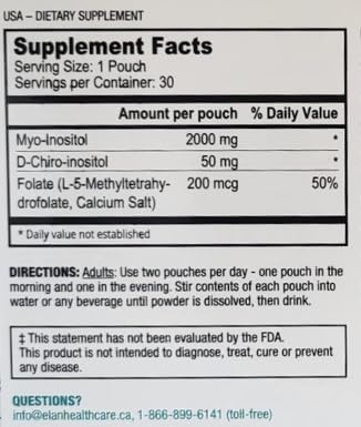 Suplemento ovofólico de inositol - Myo-inositol y D-Chiro Inositol Plus Folato Activo - Quierox - Tienda Online