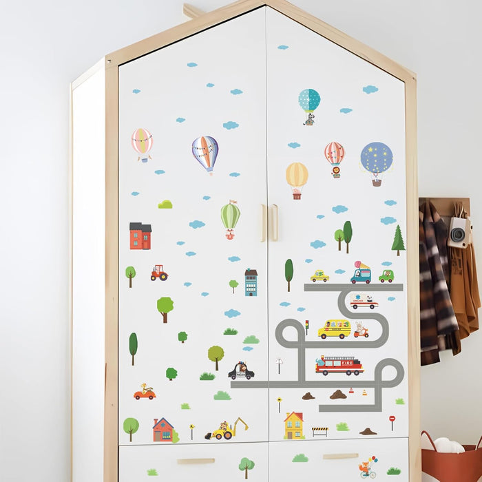 Supzone Calcomanías de pared para coche, carretera, ciudad, transporte, globo - Quierox - Tienda Online