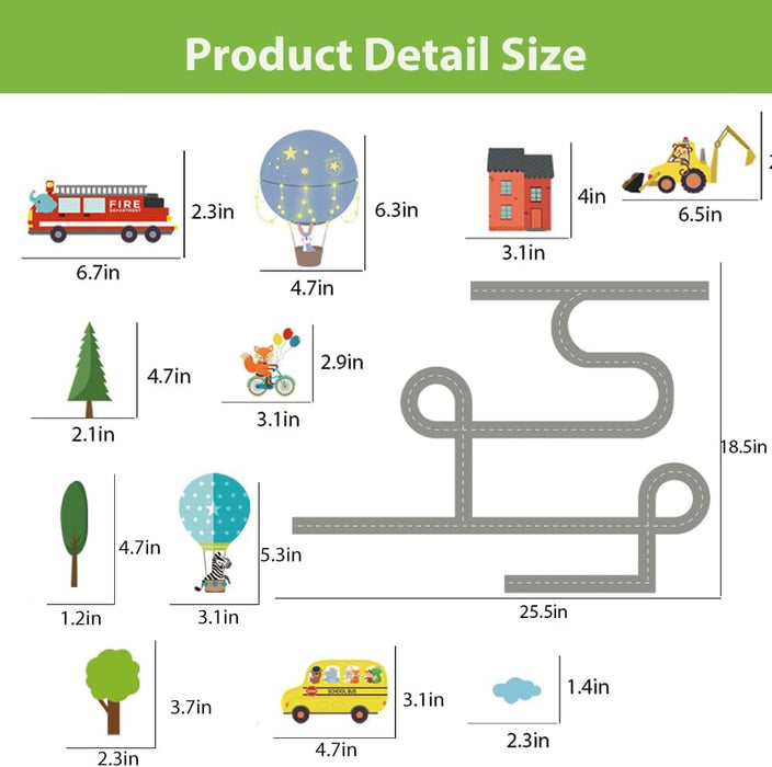Supzone Calcomanías de pared para coche, carretera, ciudad, transporte, globo - Quierox - Tienda Online