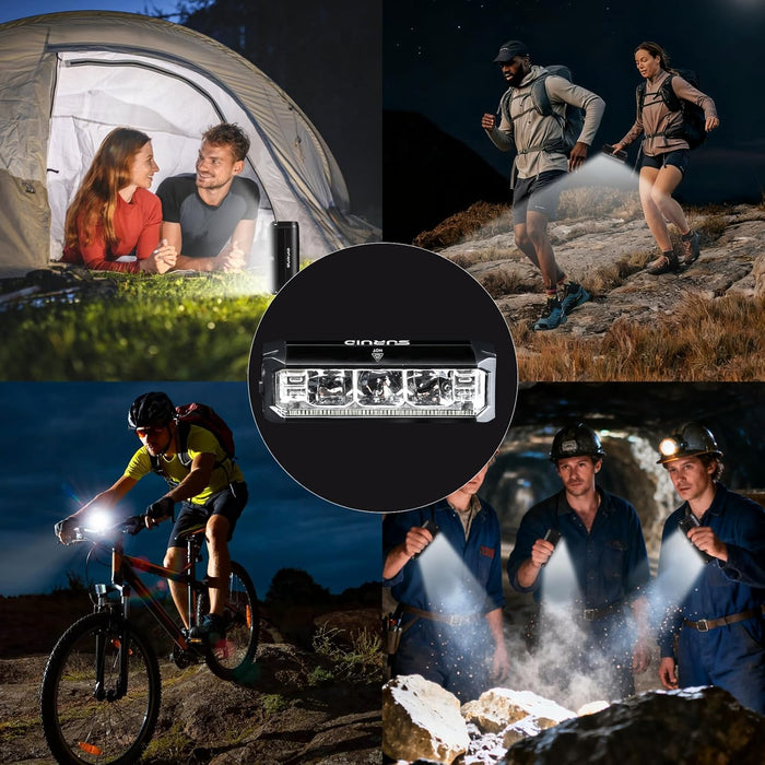 Suruid Luz LED súper brillante para bicicleta recargable USB - Quierox - Tienda Online