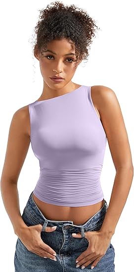 SUUKSESS Camisetas sin mangas básicas de doble forro para mujer - Quierox - Tienda Online