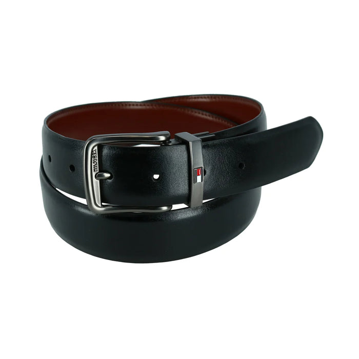 Tommy Hilfiger Cinturón reversible de piel elástica para hombre