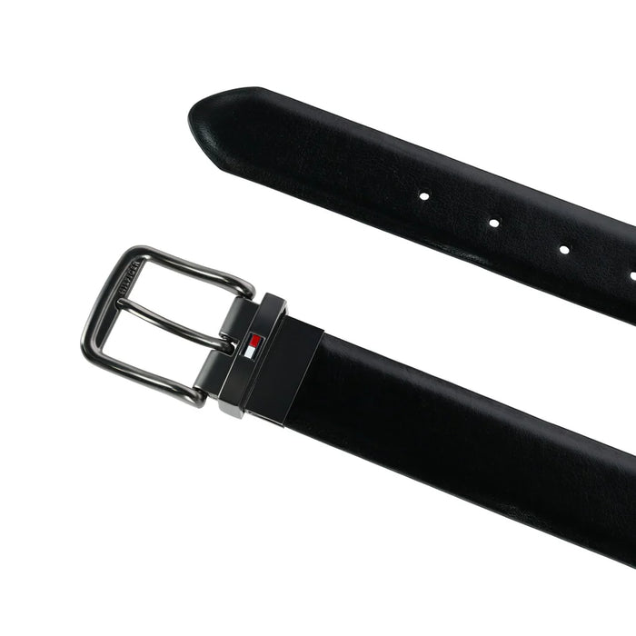 Tommy Hilfiger Cinturón reversible de piel elástica para hombre