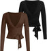 SweatyRocks Conjunto de pilates para mujer coqueta de ballet de manga larga - Quierox - Tienda Online