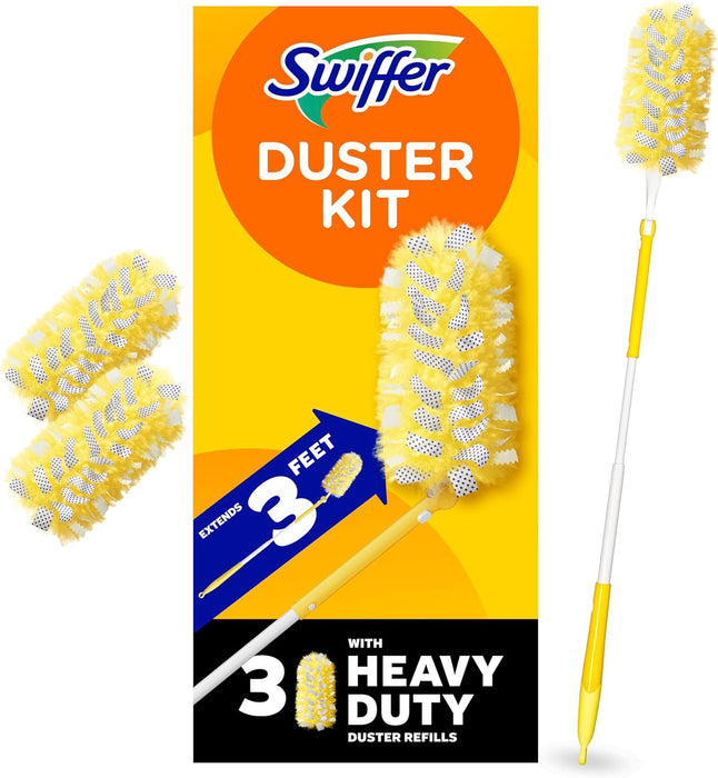 Swiffer Plumero de Alta Resistencia Kit de inicio con mango extensible de 3 pies y 3 recambios - Quierox - Tienda Online