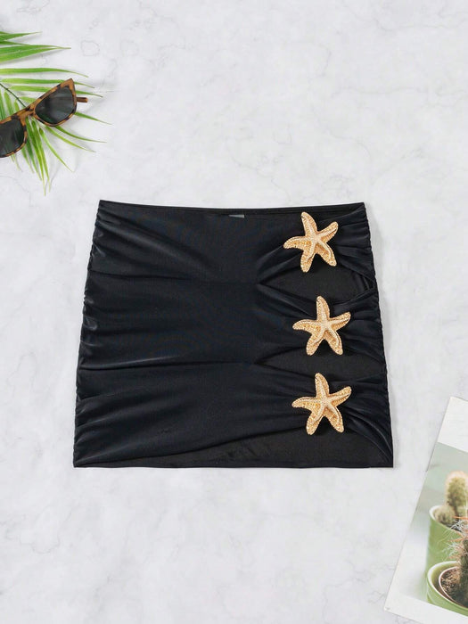 Swim Chiccia Falda para cubrir traje de baño para mujer, decoración de estrella de mar - Quierox - Tienda Online
