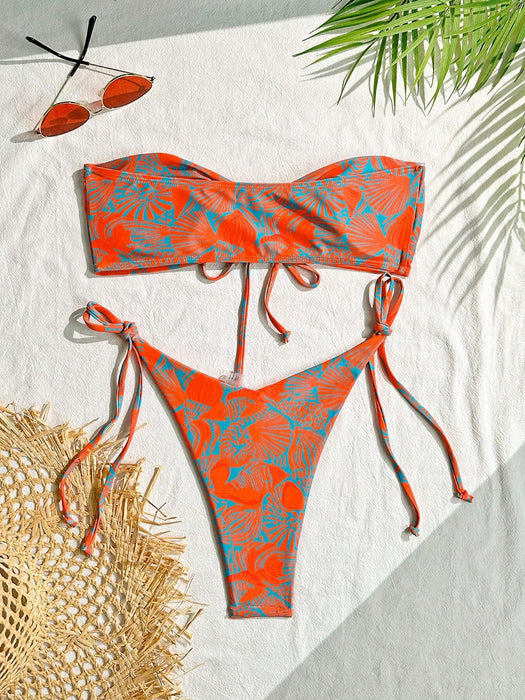 Swim Vcay Conjunto de bikini estilo bandeau de moda para mujer para playa y verano - Quierox - Tienda Online