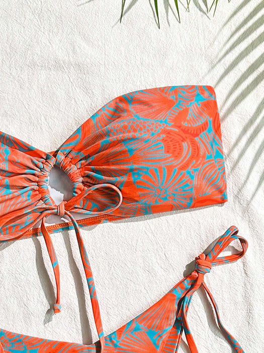 Swim Vcay Conjunto de bikini estilo bandeau de moda para mujer para playa y verano - Quierox - Tienda Online