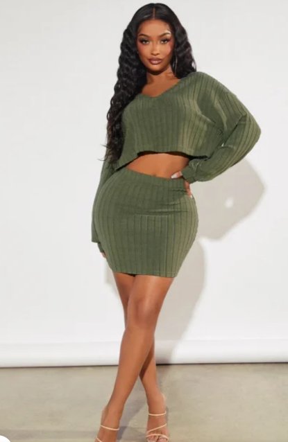 SXY Falda ajustada tejido de canalé - Quierox - Tienda Online