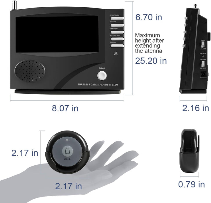 SYNLETT Sistema de llamadas inalámbricas, sistema de llamada de enfermera - Quierox - Tienda Online