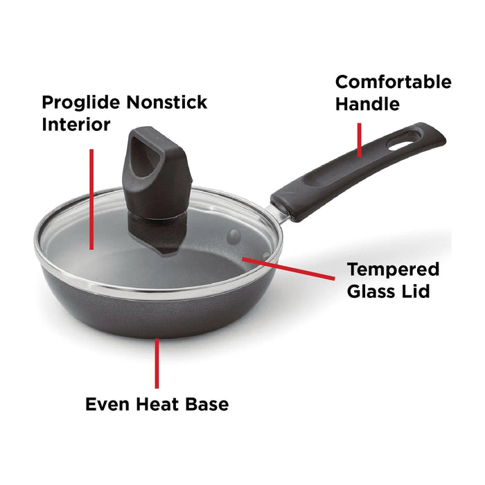 T - fal Sartén antiadherente T - fal Easy Care, con tapa, para cocinar un huevo, 11,4 cm (4,5 pulgadas) - Quierox - Tienda Online