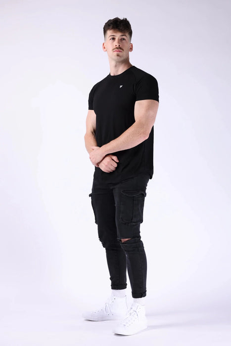 T Fit Camiseta básica de hombre negra - Quierox - Tienda Online