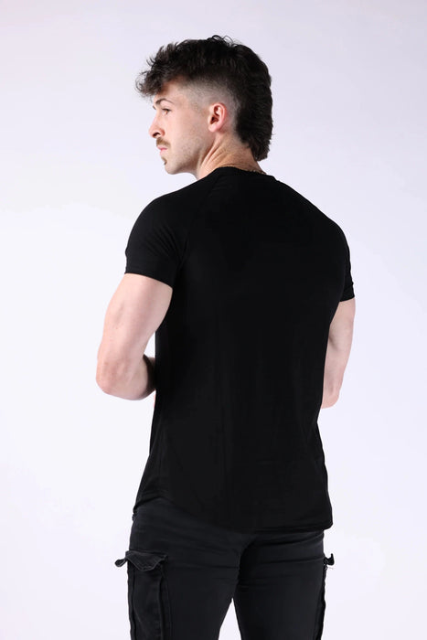 T Fit Camiseta básica de hombre negra - Quierox - Tienda Online