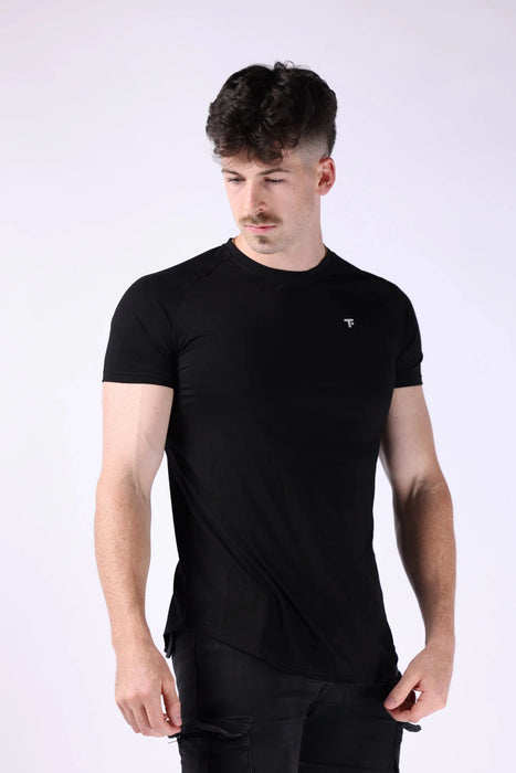T Fit Camiseta básica de hombre negra - Quierox - Tienda Online