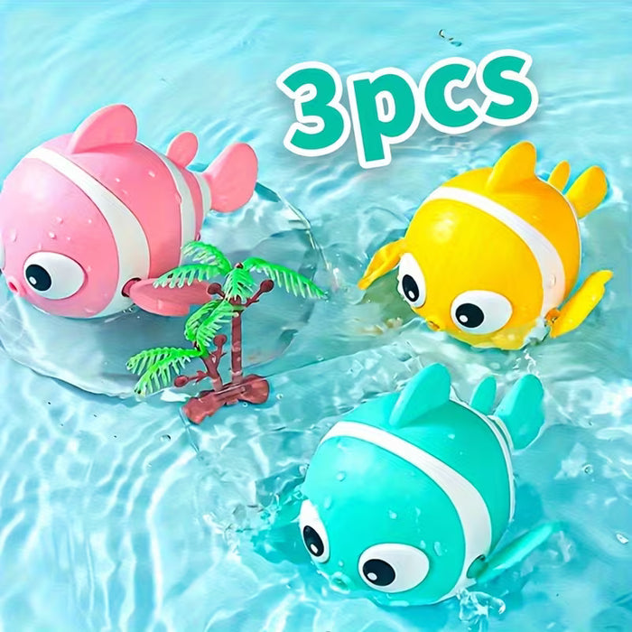 3 Piezas de Juguetes Acuáticos para Niños, Pez Payaso Mecánico