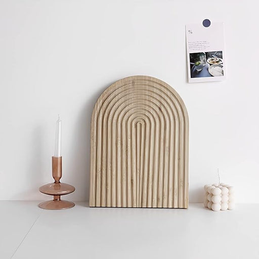 Tabla de cortar decorativa de madera, resistente y con forma de onda, ideal para cocina, hogar y regalo - Quierox - Tienda Online
