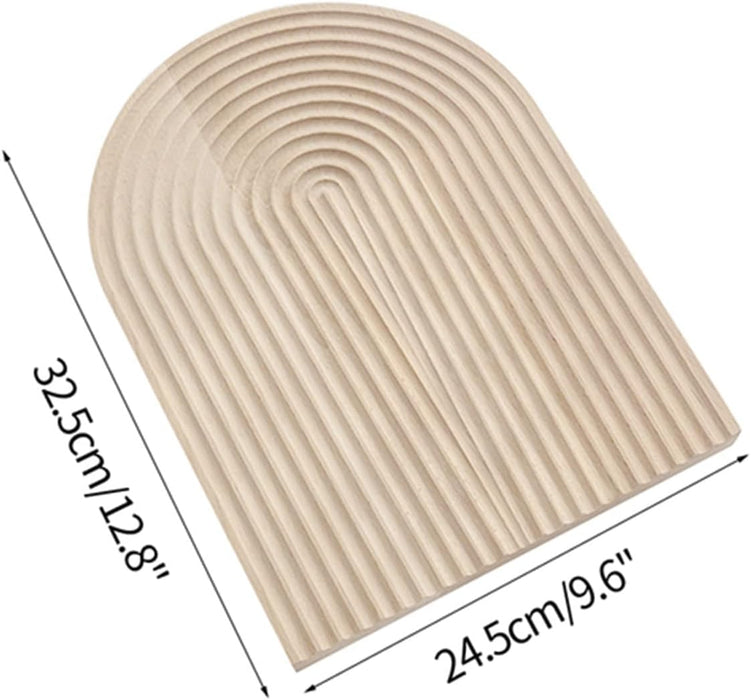 Tabla de cortar decorativa de madera, resistente y con forma de onda, ideal para cocina, hogar y regalo - Quierox - Tienda Online