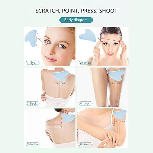 Tabla de masaje facial de cuarzo rosa natural Gua Sha Jade - Quierox - Tienda Online