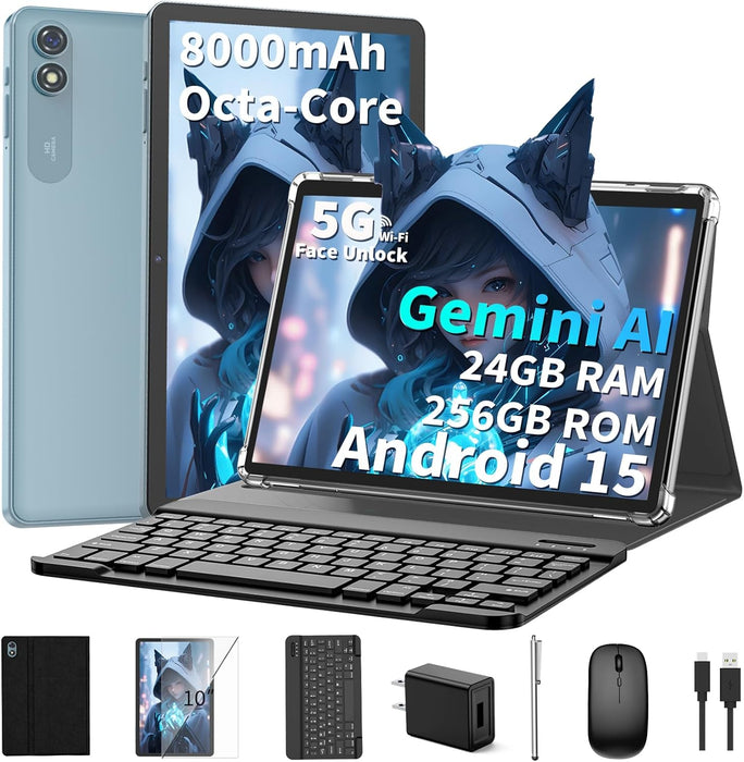 Tablet Android 15 de 10 pulgadas, tableta 2026 con teclado - Quierox - Tienda Online
