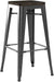 Taburete de bar DHP Fusion Metal sin respaldo de 76 cm con asiento de madera, acabado de metal envejecido - Quierox - Tienda Online