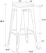 Taburete de bar DHP Fusion Metal sin respaldo de 76 cm con asiento de madera, acabado de metal envejecido - Quierox - Tienda Online