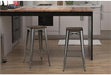 Taburete de bar DHP Fusion Metal sin respaldo de 76 cm con asiento de madera, acabado de metal envejecido - Quierox - Tienda Online