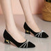 Tacones Altos para Mujer con Pedrería, Zapatos de Tacón Bajo Negros y Elegantes - Quierox - Tienda Online