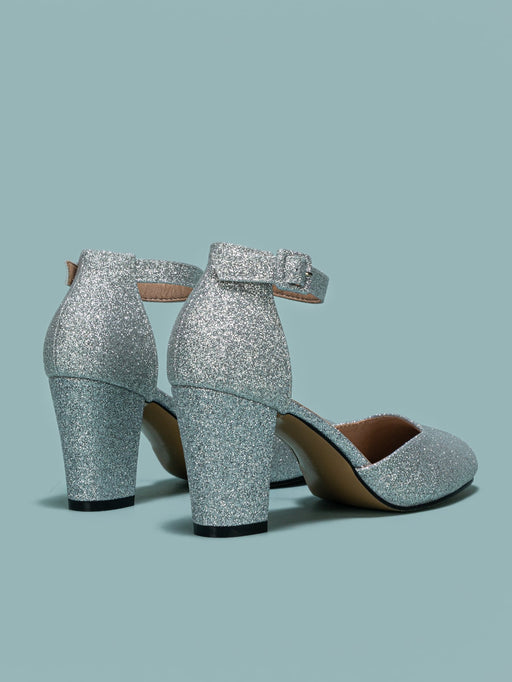 Tacones de mujer con punta redonda y tacón grueso, diseño calado, elegante para mujer - Quierox - Tienda Online