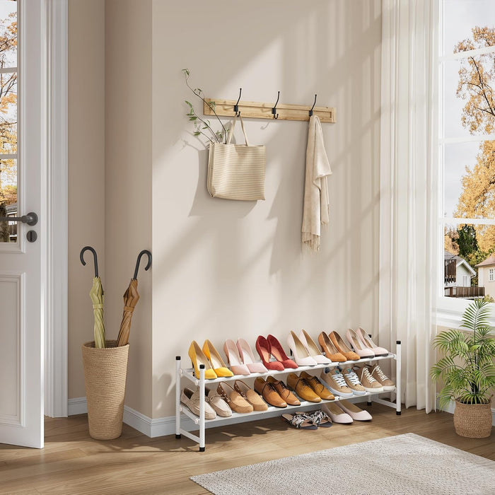 Tajsoon Zapatero expandible para armario de 2 niveles, 28 - 41 pulgadas,ajustable y apilable - Quierox - Tienda Online