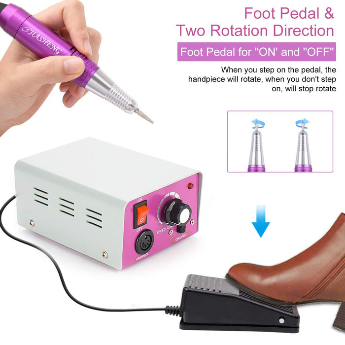 Taladro de uñas de 30000 RPM, máquina de lima de uñas eléctrica profesional de manicura - Quierox - Tienda Online