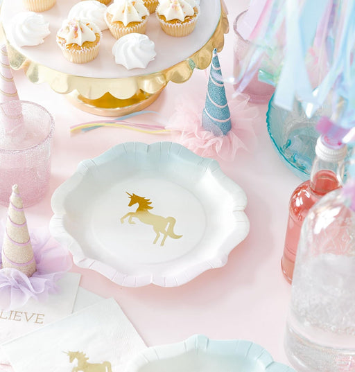 Talking Tables - Juego de 12 platos de papel para fiesta de unicornio - Quierox - Tienda Online