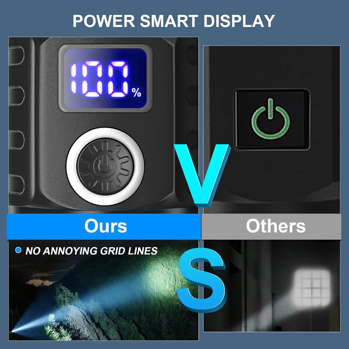 Taoquwe - Linterna LED de alta potencia recargable, 99000 lúmenes - Quierox - Tienda Online