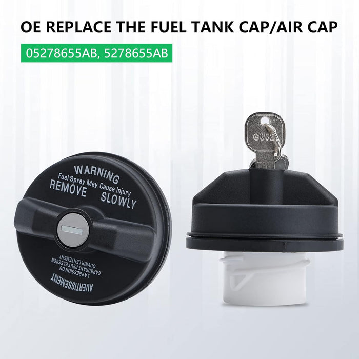 Tapa de gas con bloqueo, tapa de combustible compatible con Jeep Wrangler JK - Quierox - Tienda Online