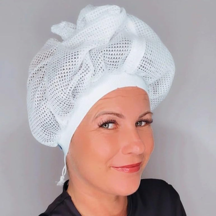 Tapa de red para secar el cabello rizado, gorra de red ajustable para secar el cabello rizado - Quierox - Tienda Online