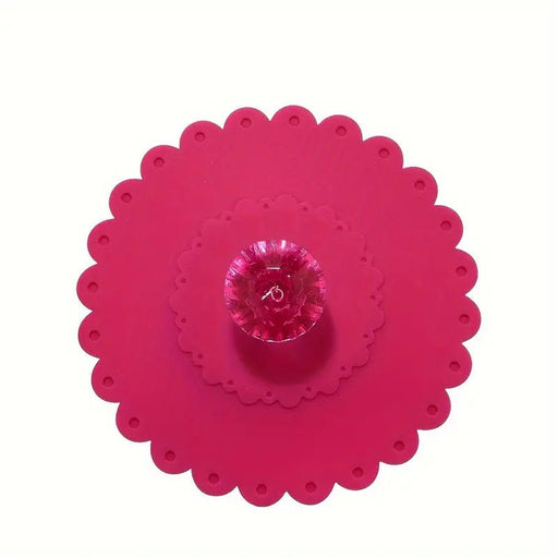 Tapa de silicona con forma de flor de esmeralda para vasos, linda cubierta antipolvo - Quierox - Tienda Online