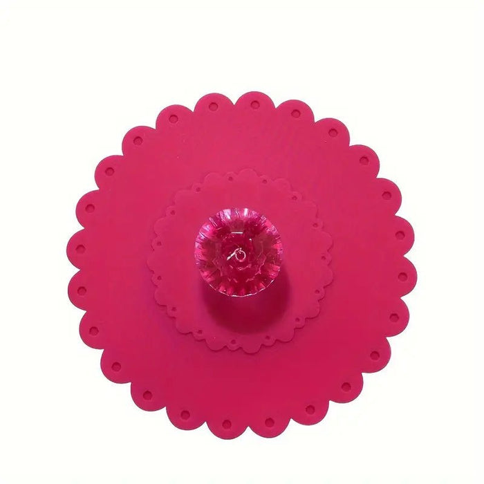 Tapa de silicona con forma de flor de esmeralda para vasos, linda cubierta antipolvo - Quierox - Tienda Online
