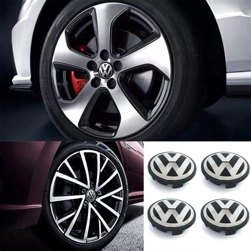 Tapacubos centrales para rueda VW Volkswagen Beetle Golf Polo 3B7601171 (4 pcs) 65 mm - Quierox - Tienda Online