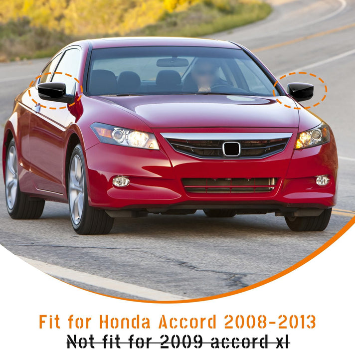 Tapas de Espejo Retrovisor Lateral de Puerta compatible con Honda Accord 2008-2013 2 Unidades, Negro - Quierox - Tienda Online
