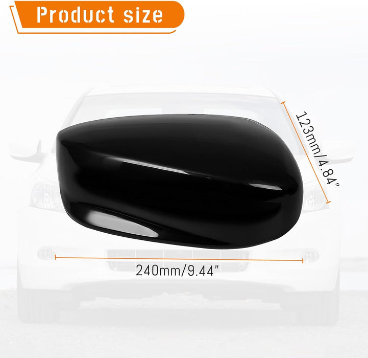 Tapas de Espejo Retrovisor Lateral de Puerta compatible con Honda Accord 2008-2013 2 Unidades, Negro - Quierox - Tienda Online