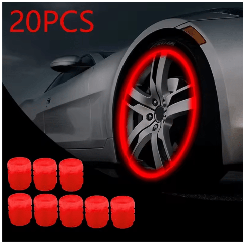 Tapas de válvula luminosas fluorescentes para coche, decoración brillante nocturna - Quierox - Tienda Online