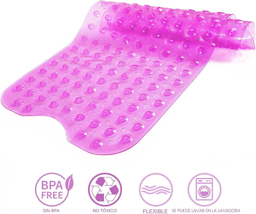 Tapete para Bañera de Ducha Antideslizantes, Extra Largo, Sin BPA para Niños - Quierox - Tienda Online
