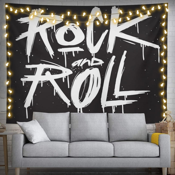 Tapiz de rock and roll feelacle de 152 x 101 cm, ideal para colgar en la pared - Quierox - Tienda Online