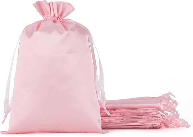 Tapleap Bolsas de regalo de tela de satén rosa, 30 piezas de 6 x 9 pulgadas con cordón, para bodas, cumpleaños, fiestas - Quierox - Tienda Online
