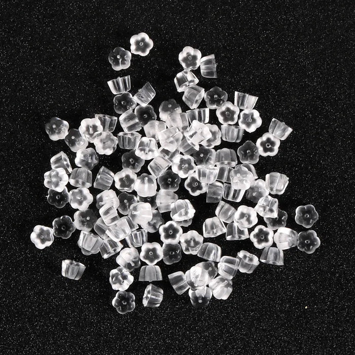 Tapones transparentes para aretes, 100 Uds., pendientes, tapón, accesorios de joyería - Quierox - Tienda Online