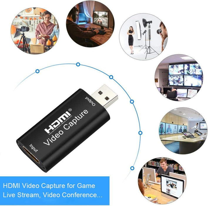 Tarjeta de captura de video, 4K HDMI a USB tarjeta de captura Full HD 1080P para transmisión en vivo - Quierox - Tienda Online