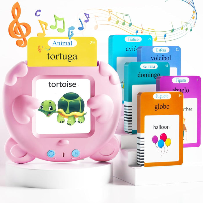 Tarjetas didácticas parlantes en español e inglés para niños pequeños, 510 palabras de uso frecuente - Quierox - Tienda Online