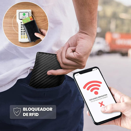 Tarjetero de Cuero para Hombre, Carteras para Hombre - Quierox - Tienda Online