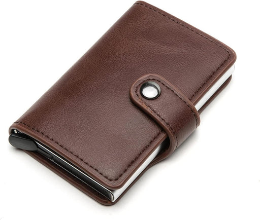 Tarjetero para hombre, diseño vintage para tarjetas de crédito, portatarjetas automático de piel - Quierox - Tienda Online